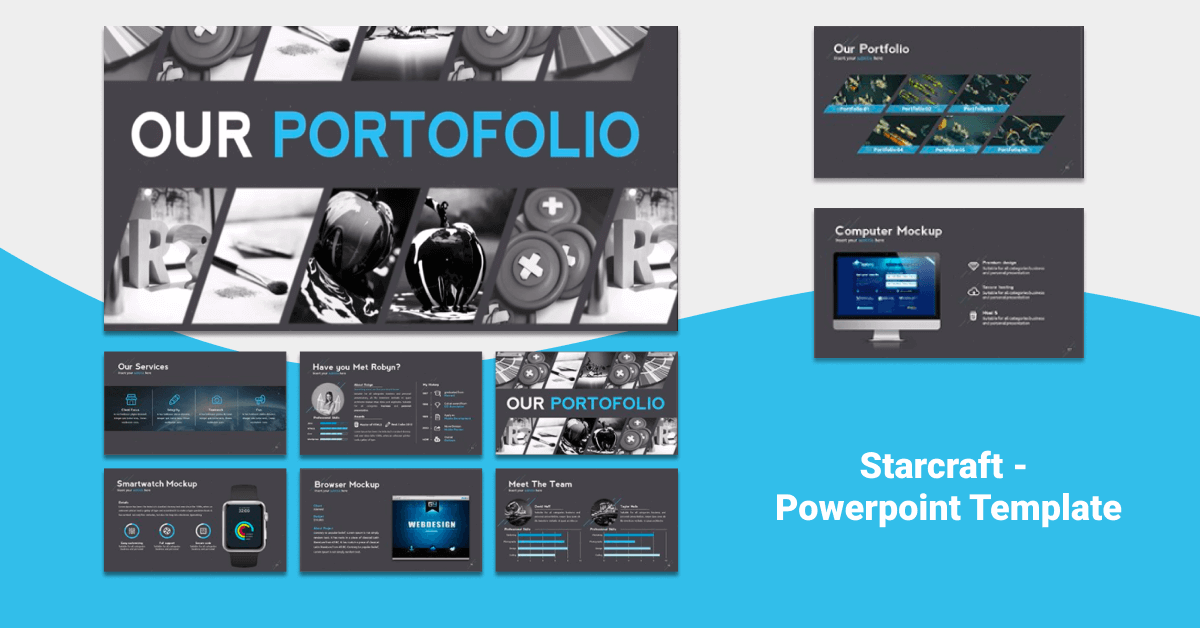 Starcraft Powerpoint Template Portfolio.