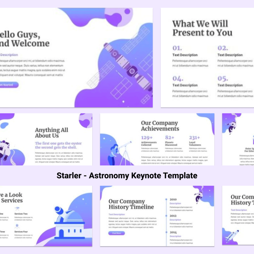 Starler - Astronomy Keynote Template – MasterBundles