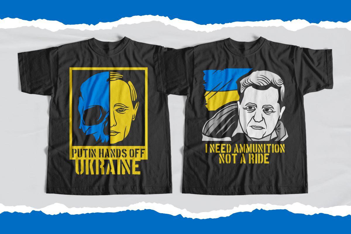 STOP WAR in UKRAINE T-shirt Designs Bundle