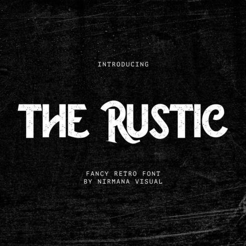 The rustic free font main cover.