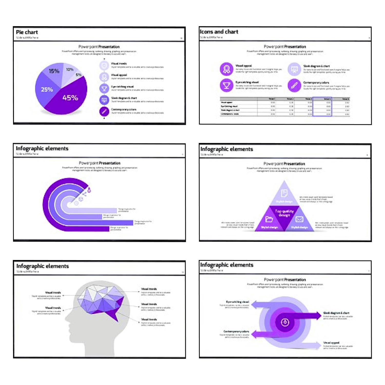 Pie Chart, Icons and Chart, Infographic Elements.