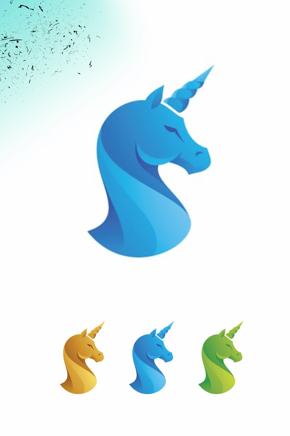 Unicorn logo circle.