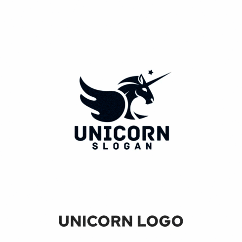 Unicorn logo circle.