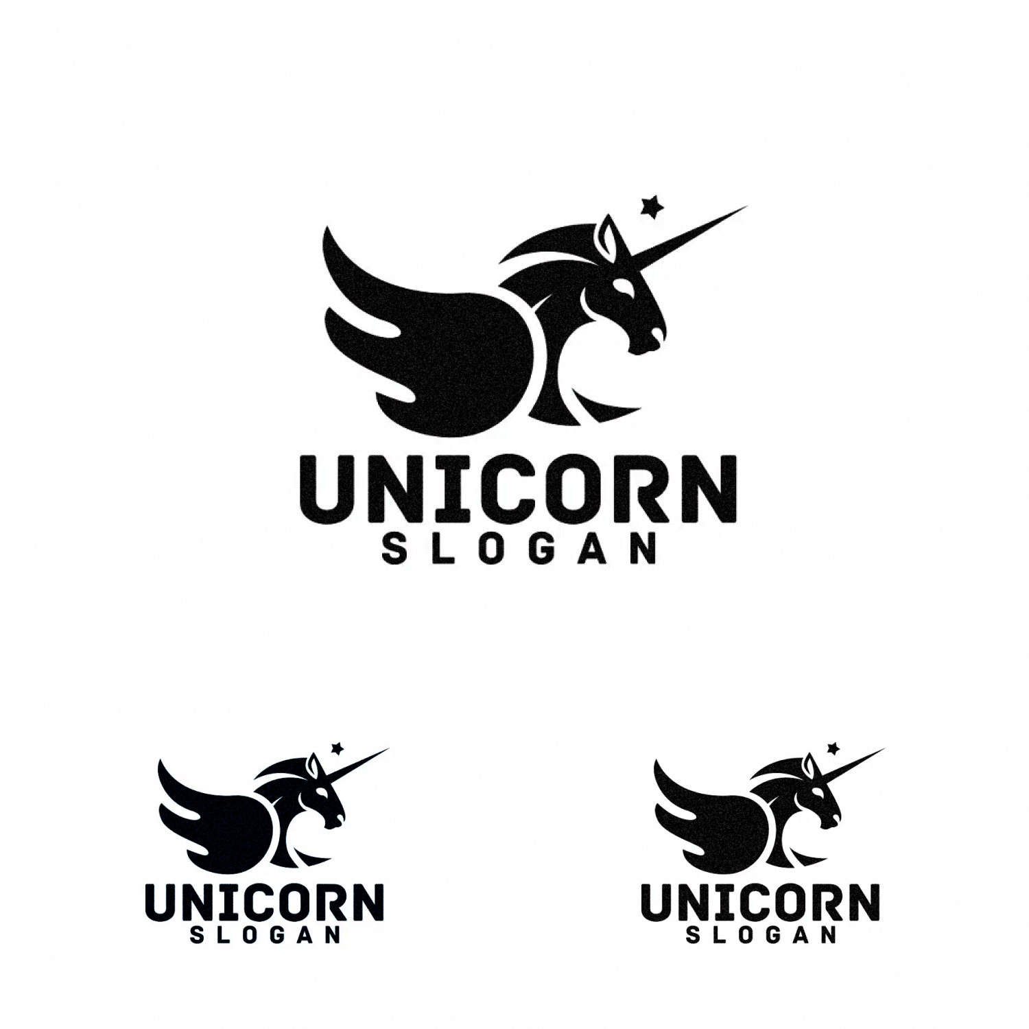 Unicorn corp logo headline.