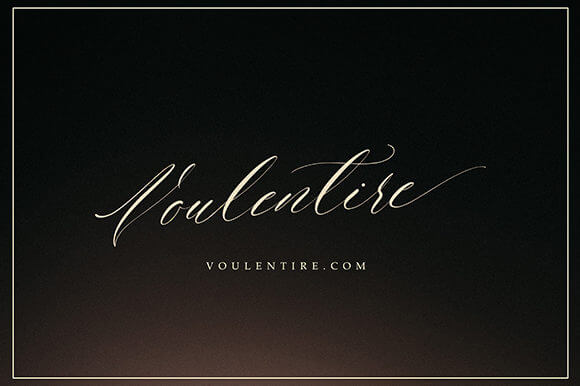 voulentire stunning font with bold swashes.
