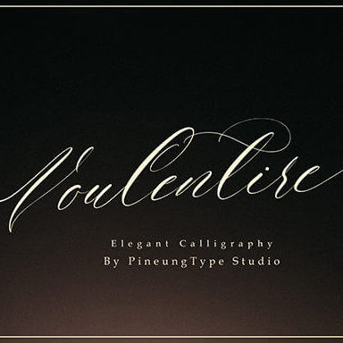 voulentire stunning bold handwritten script font cover image.