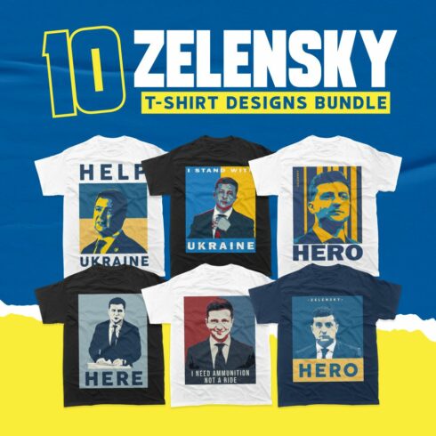 10 ZELENSKY Vector T-shirt Designs Bundle cover image,