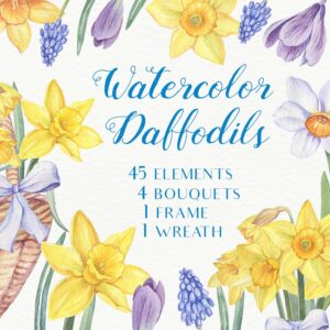 Watercolor Daffodils cover image.