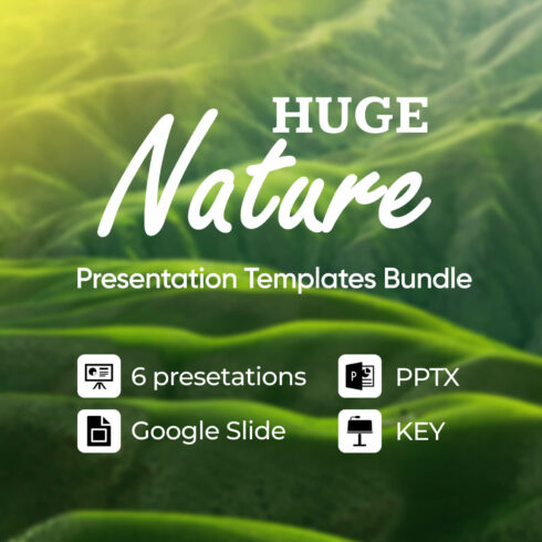 Huge Nature Presentation Template Bundle cover image.