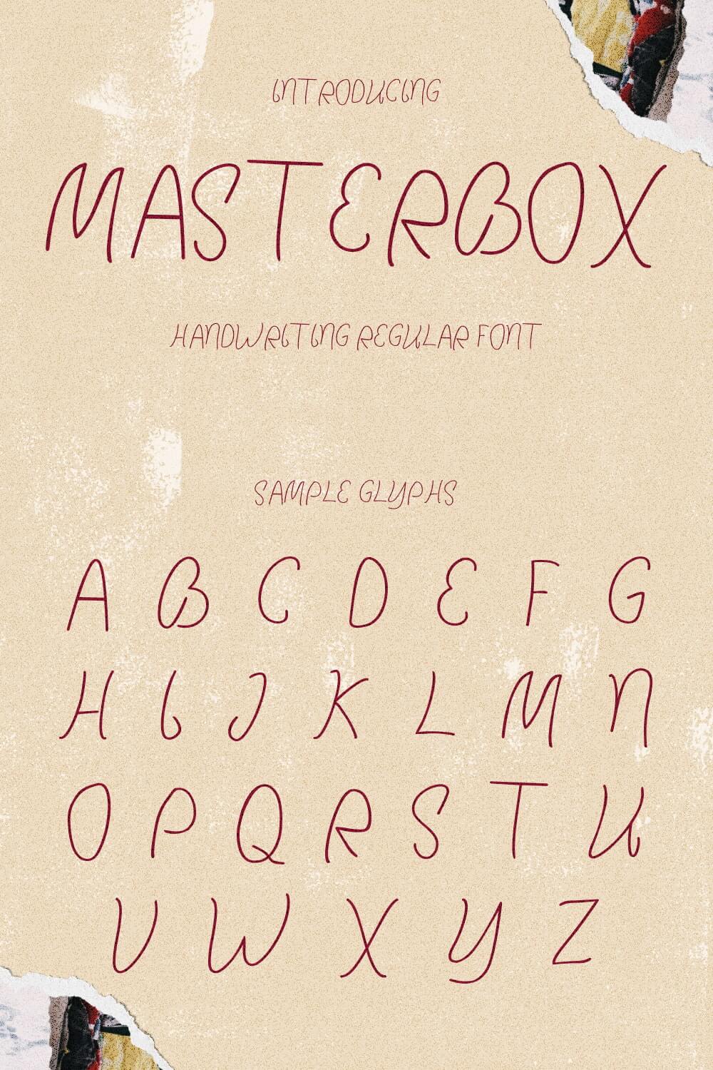 MasterBox Handwriting Regular Font cover image.