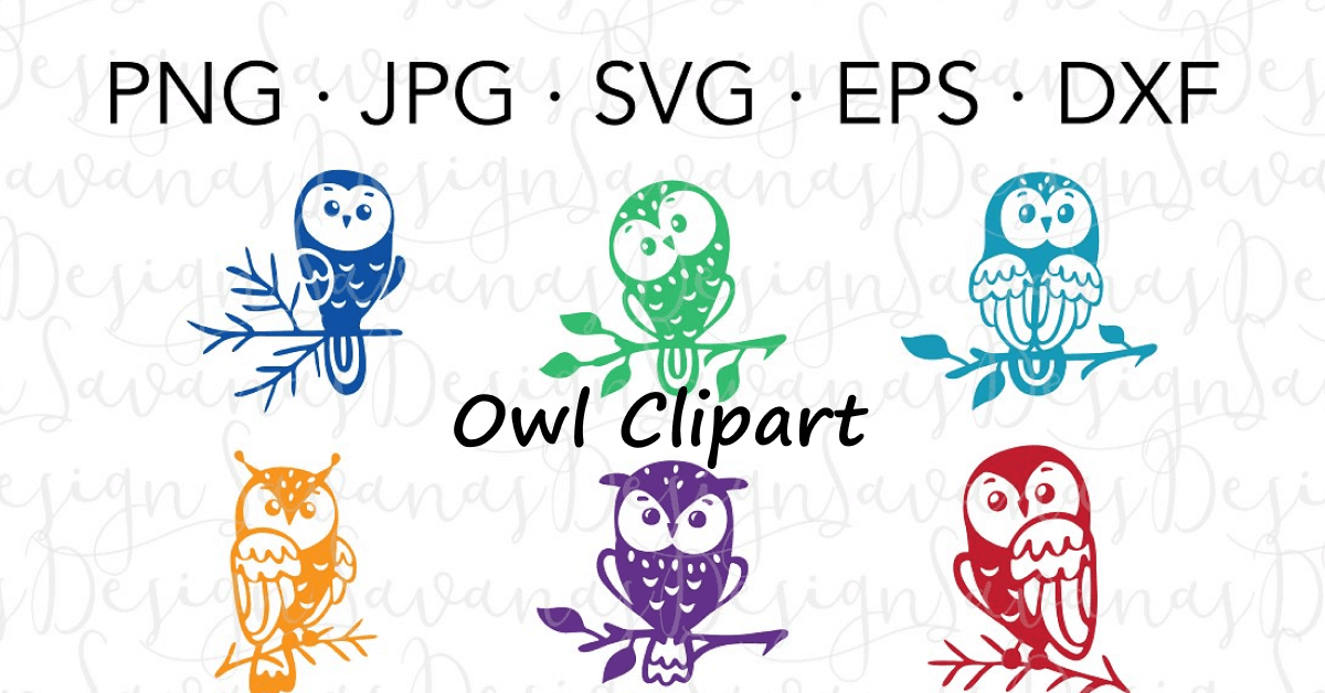 Owl Clipart PNG, JPG, SVG, EPS, DXF.