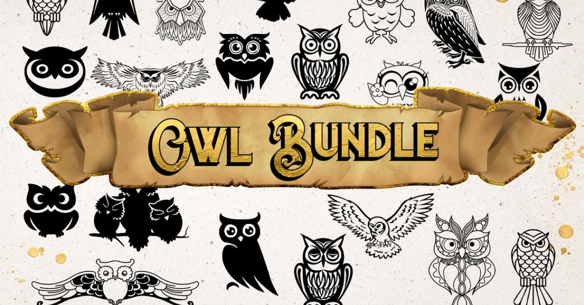 Owls svg png bundle.
