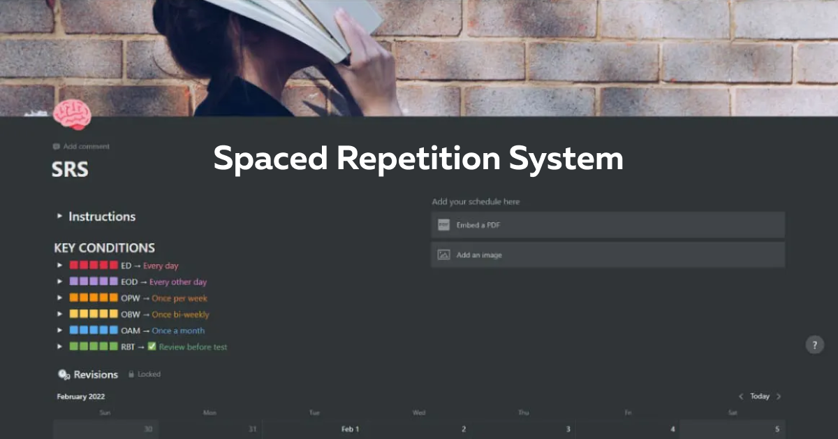 Spaced repetition system.