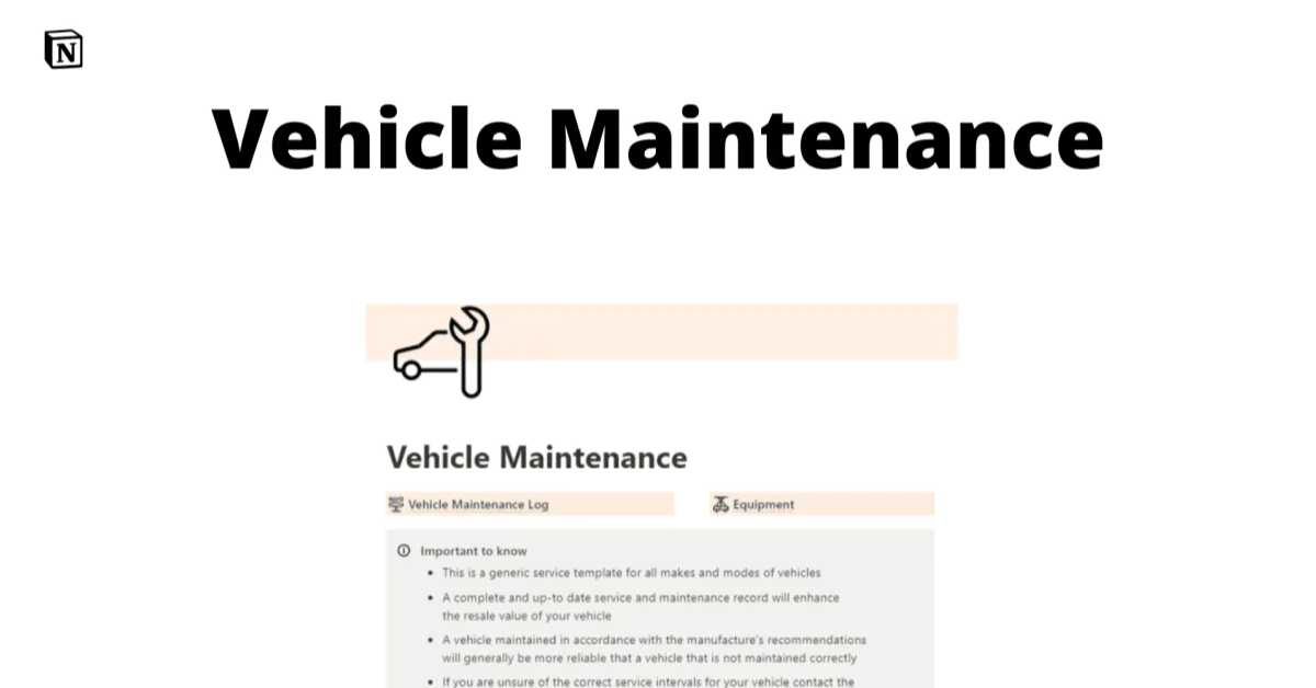 Vehicle maintenance.