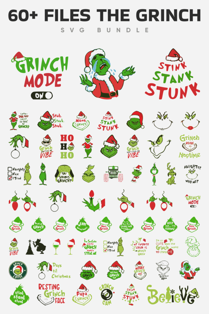 60+ Files The Grinch SVG Bundle – MasterBundles