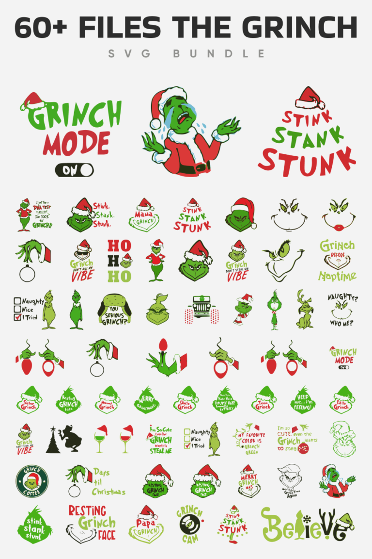60+ Files The Grinch SVG Bundle – MasterBundles