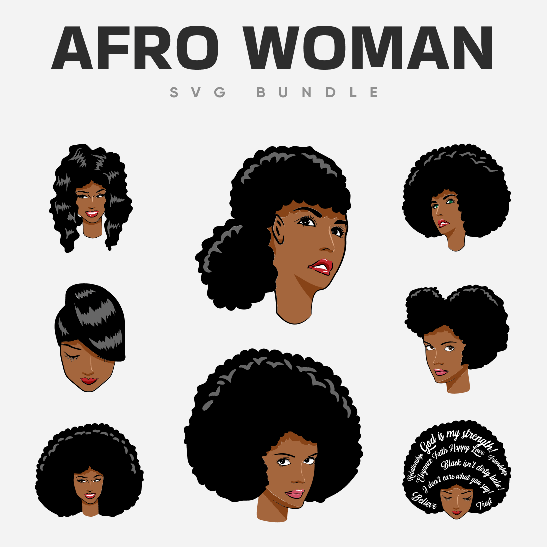 Beautiful hairstyles for afro women with straight hair and cute curls.