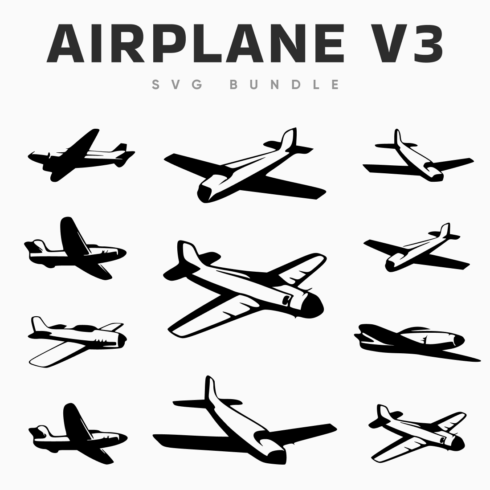 Classic airplane SVG.