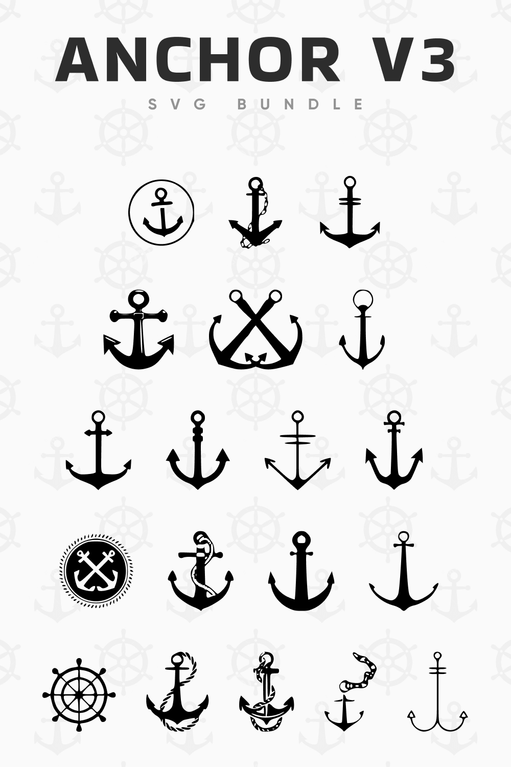 Drawings of Anchors of Different Shapes and Sizes.