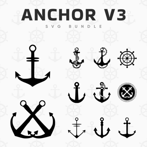 Picture with 12 Anchor V3 SVG Bundle.