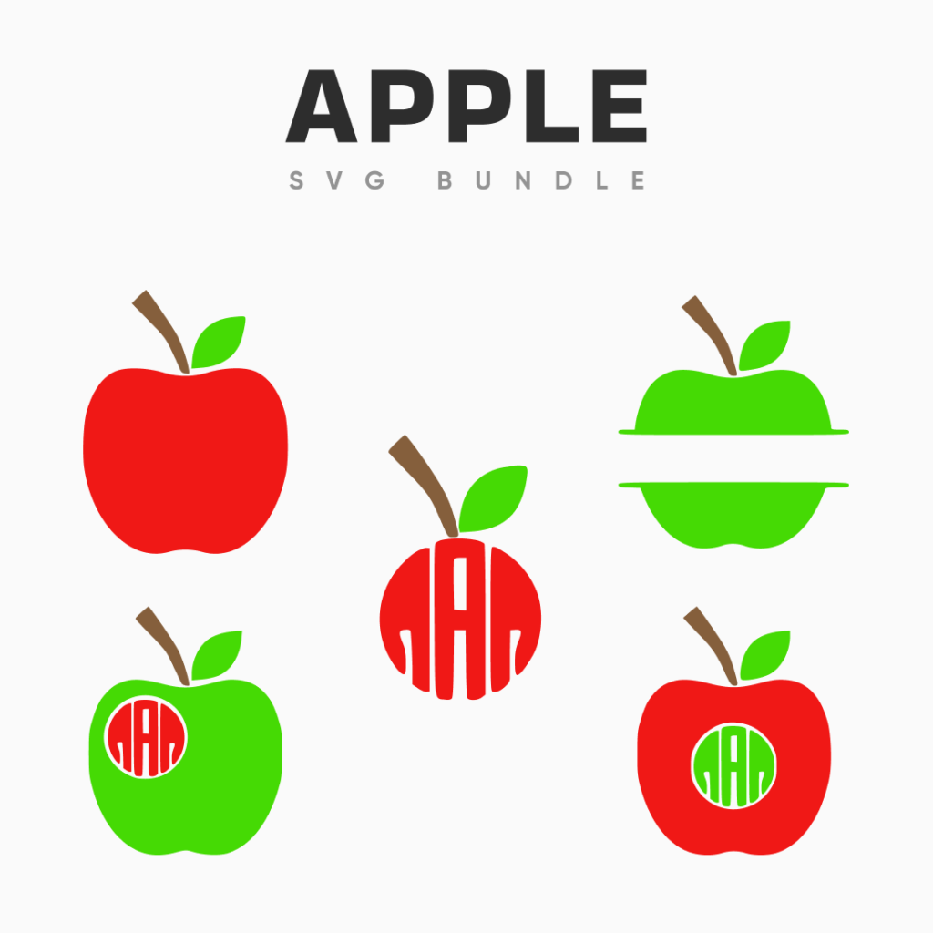 Apple SVG Bundle: 5 Designs – MasterBundles