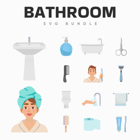 Bathroom SVG bundle.