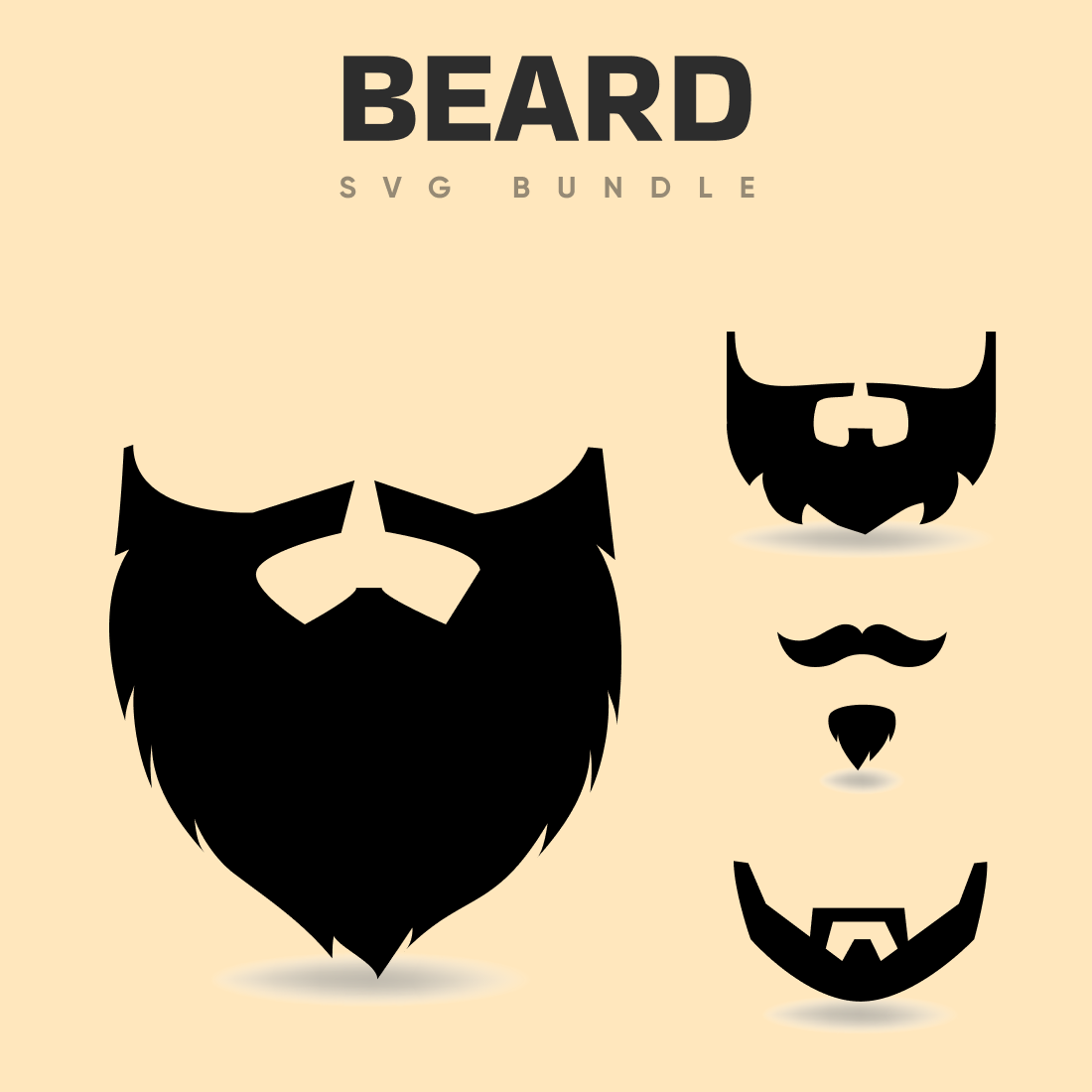 Beard SVG bundle.