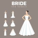 Beauty bride SVG bundle.