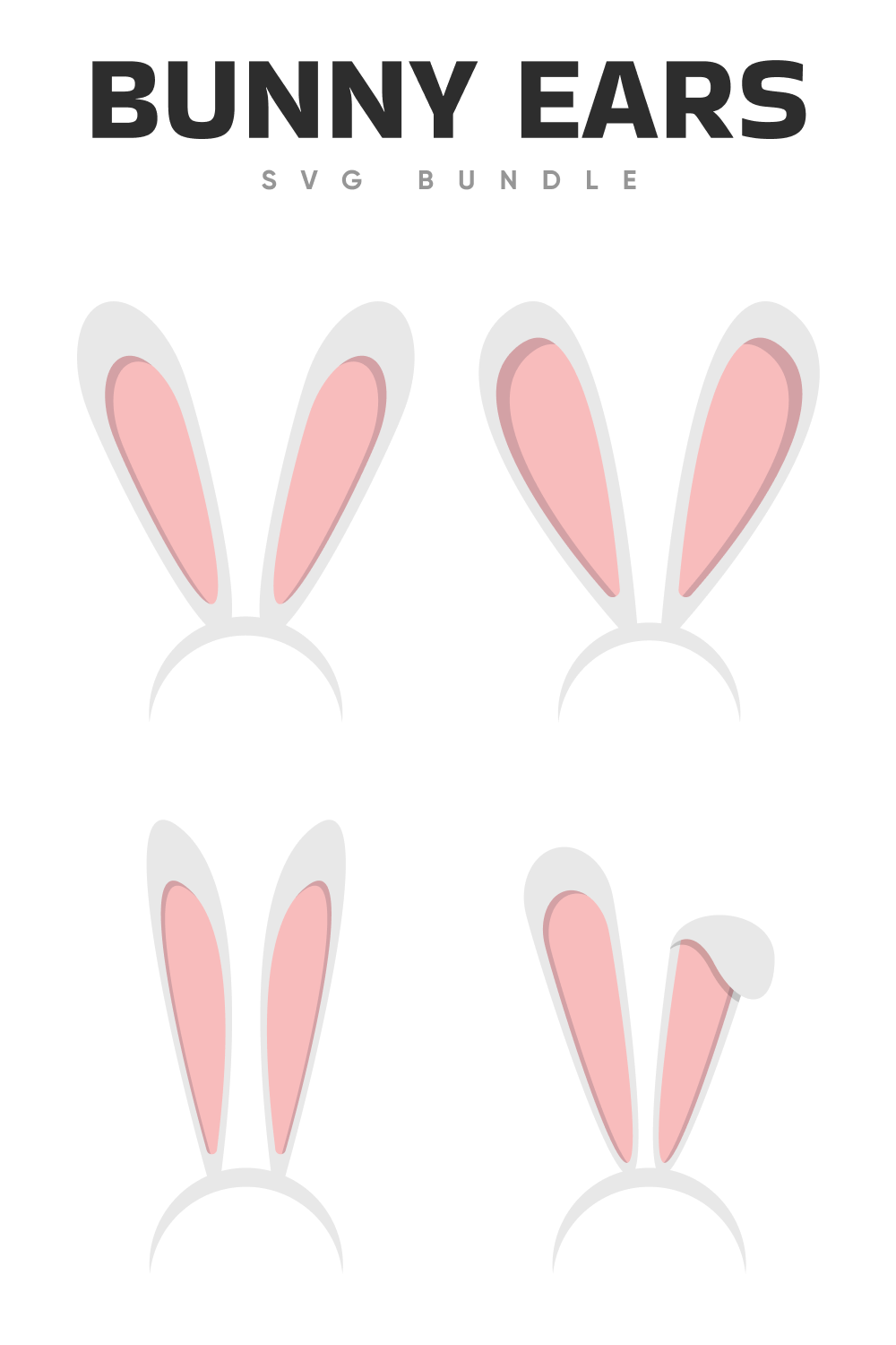 Bunny ears SVG bundle.