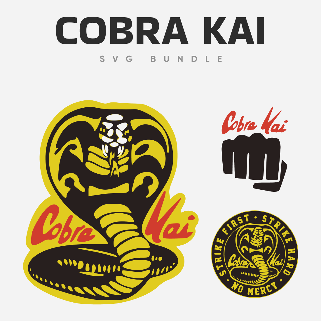 Cobra stickers on a white background.