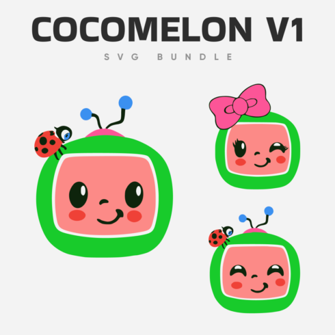 Bright color Cocomelon Birthday SVG bundle.