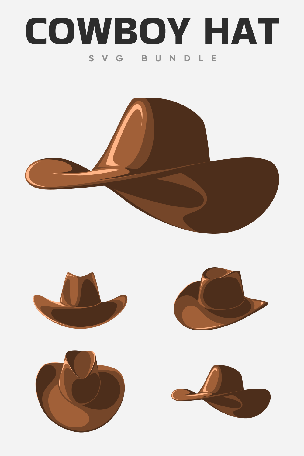 Cowboy hat SVG bundle.