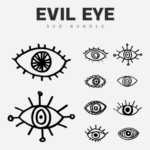 Many form. evil eye SVG bundle.
