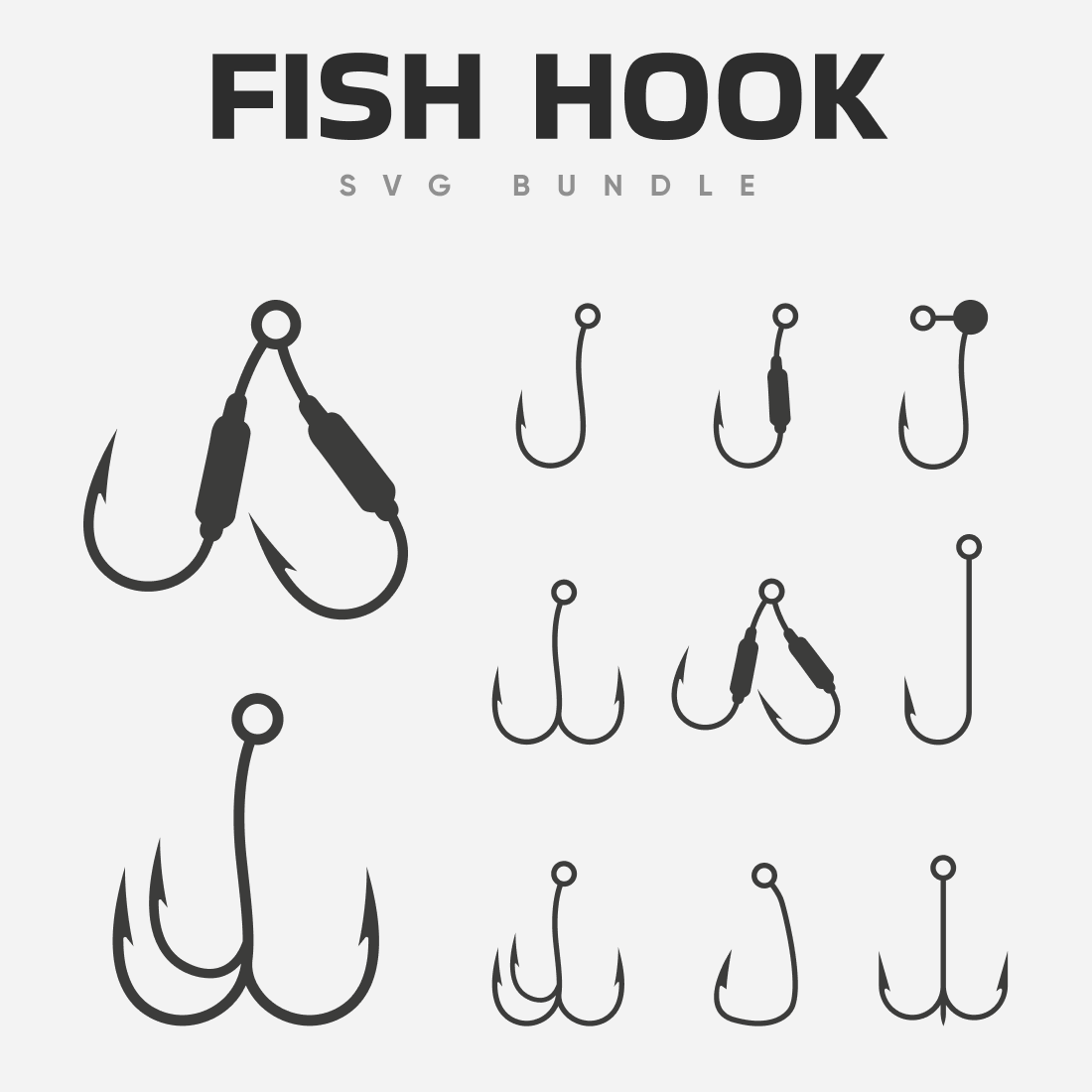 Fish Hook SVG Bundle