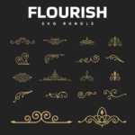Interesting Flourish SVG bundle.