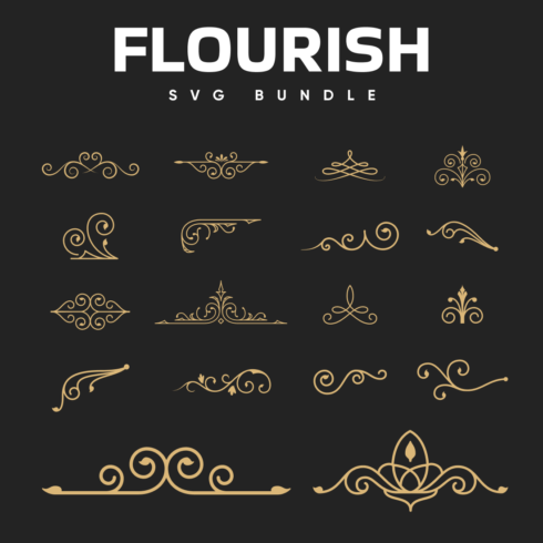 Interesting Flourish SVG bundle.