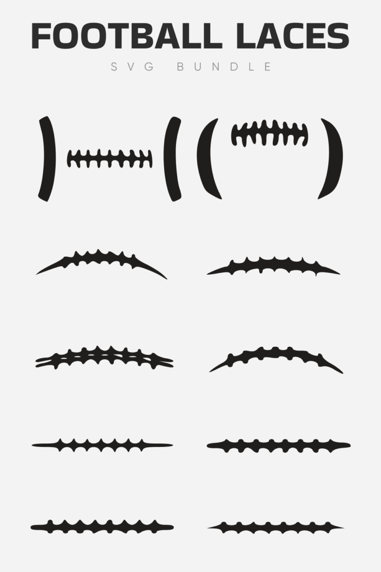 Football Laces SVG 10 Files MasterBundles