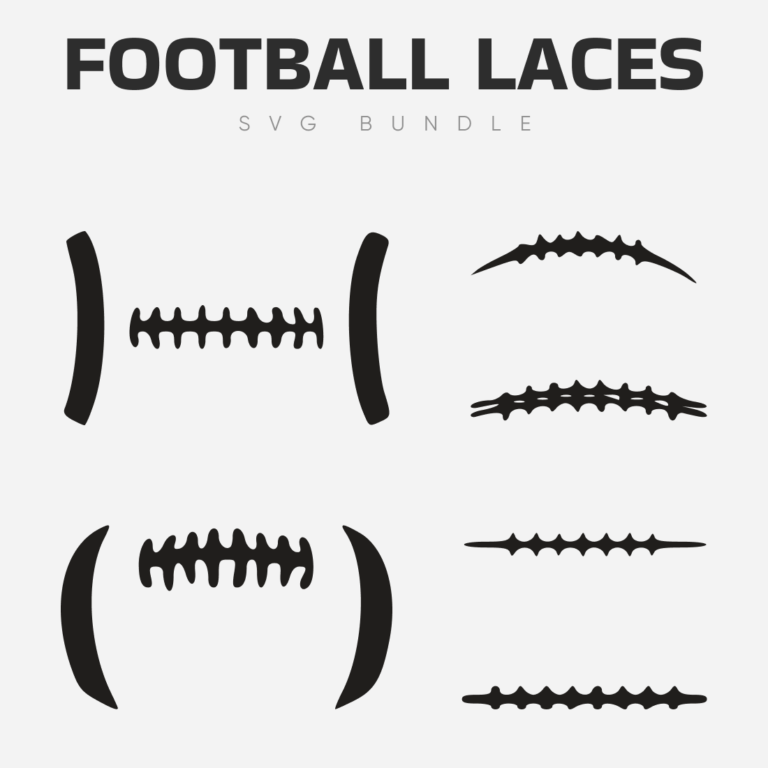 Football Laces SVG 10 Files MasterBundles