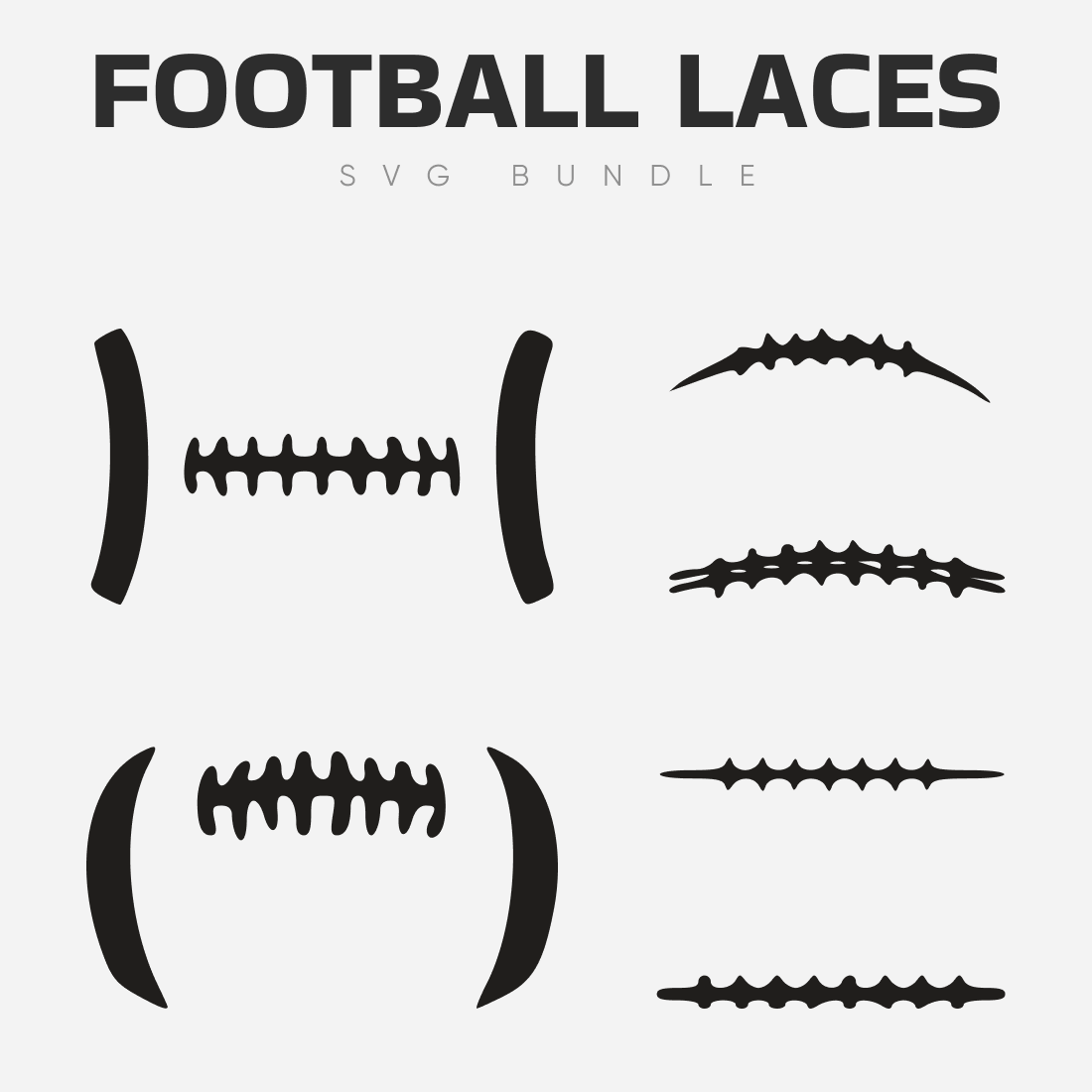 Varieties of Football Shoelaces SVG.