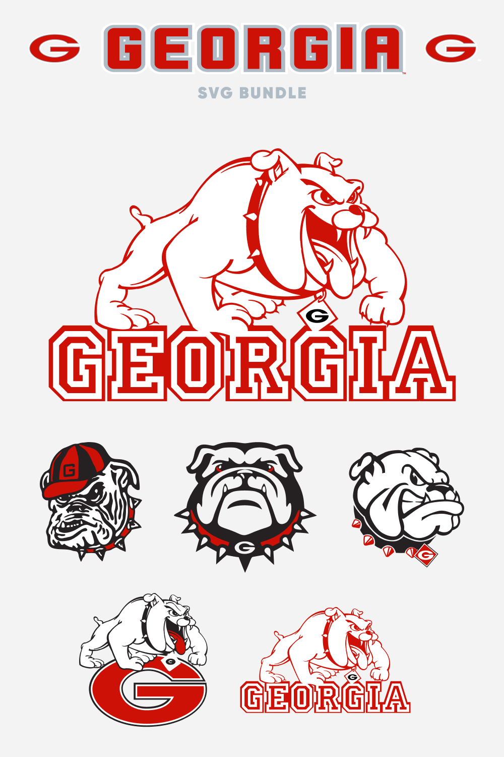 Georgia bulldogs SVG bundle.