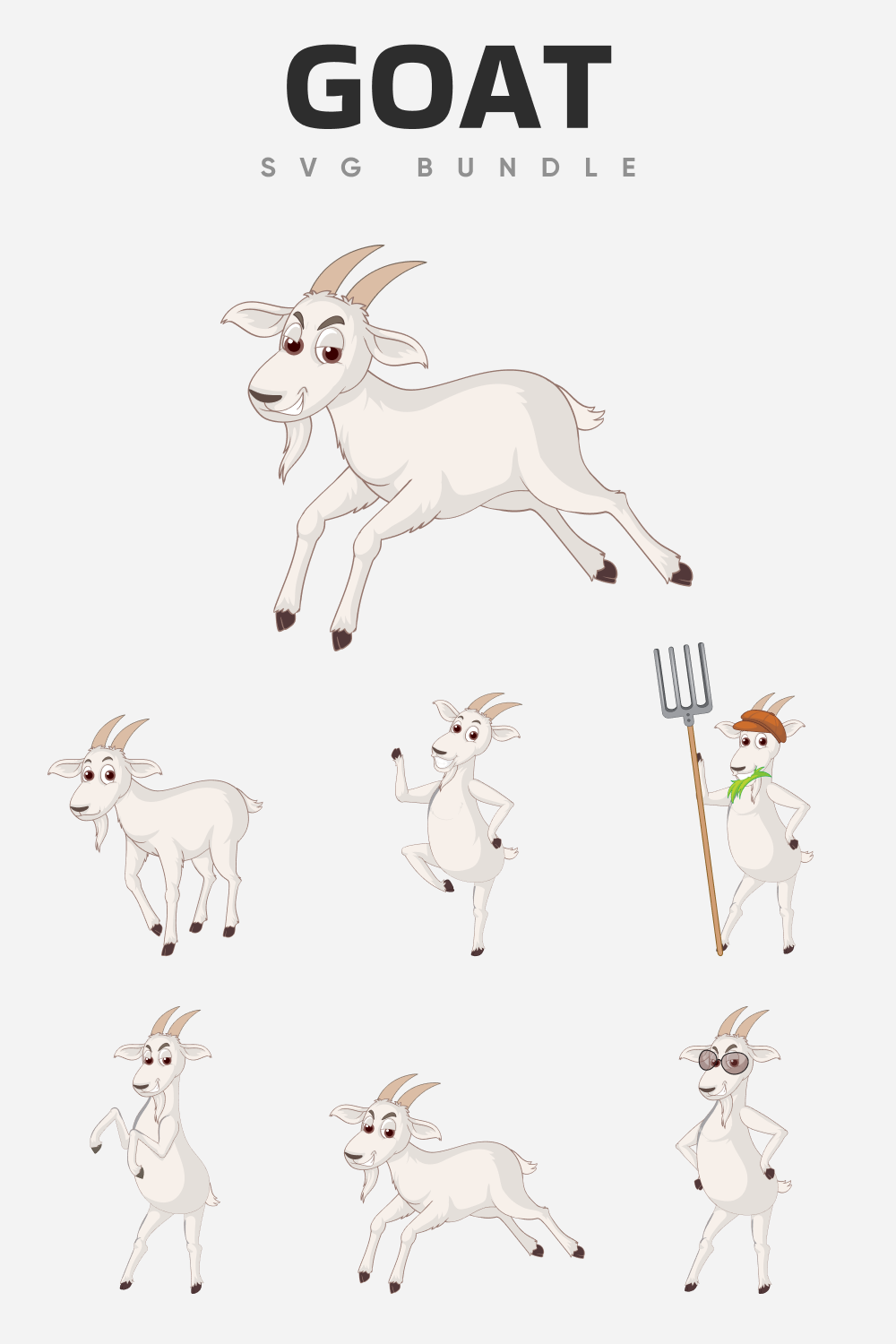 Goat SVG bundle.