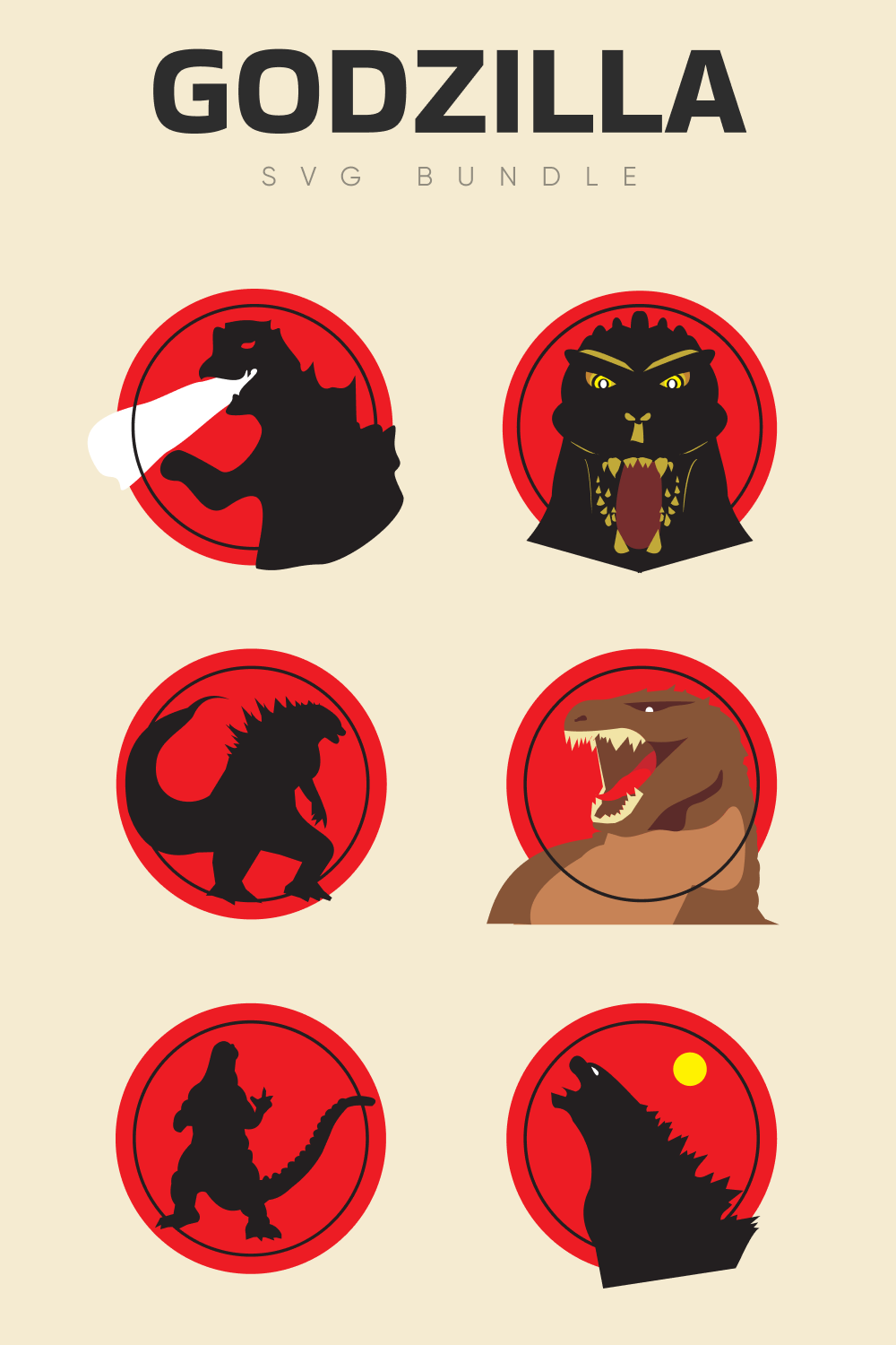 Godzilla SVG bundle.