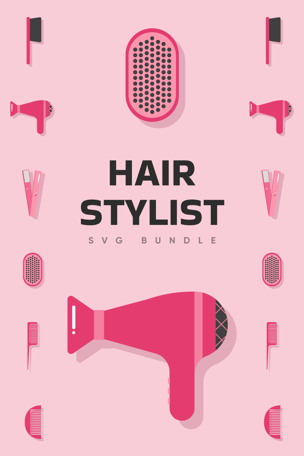 Hair stylist SVG bundle.