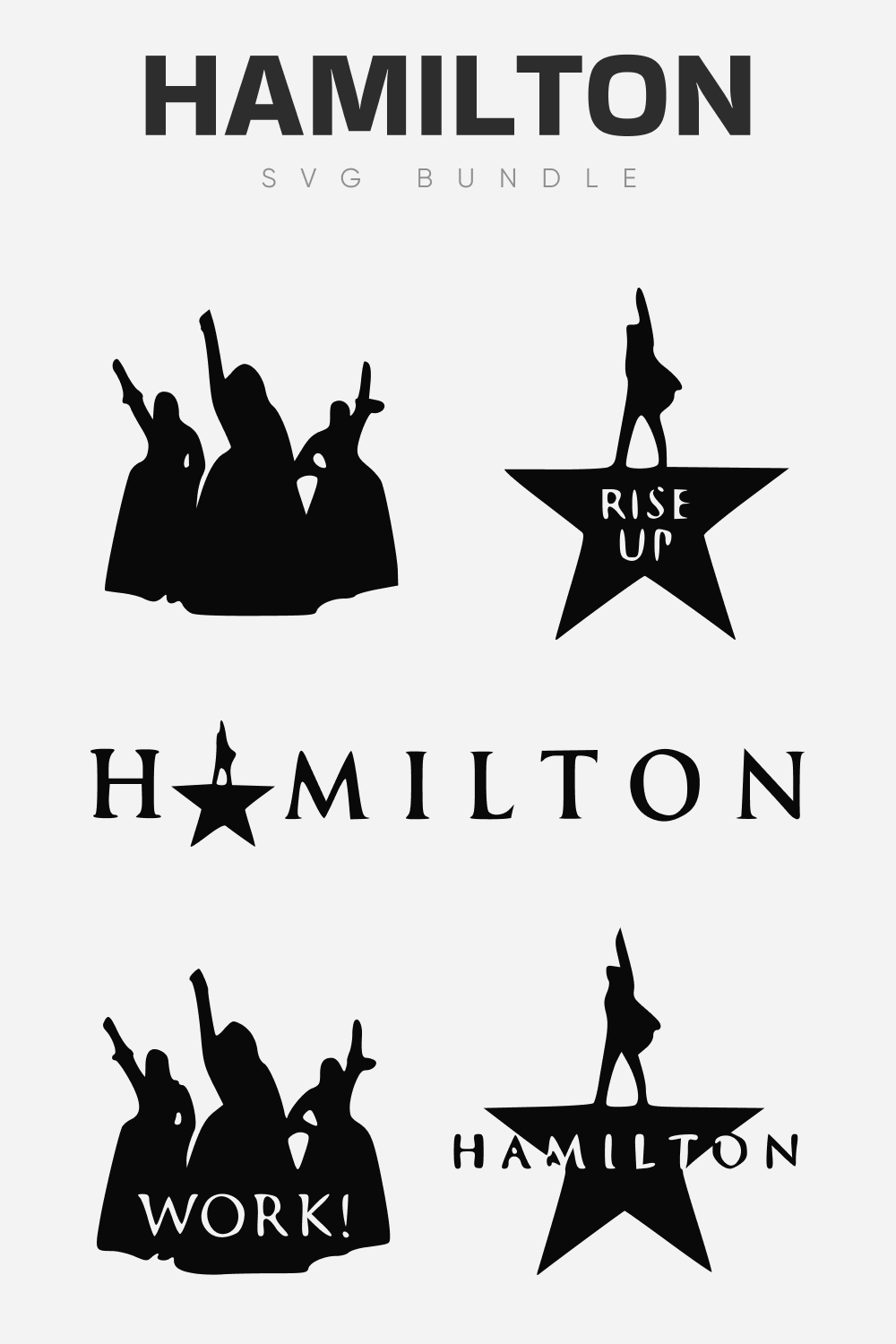 Hamilton SVG Bundle, Vertical Image.