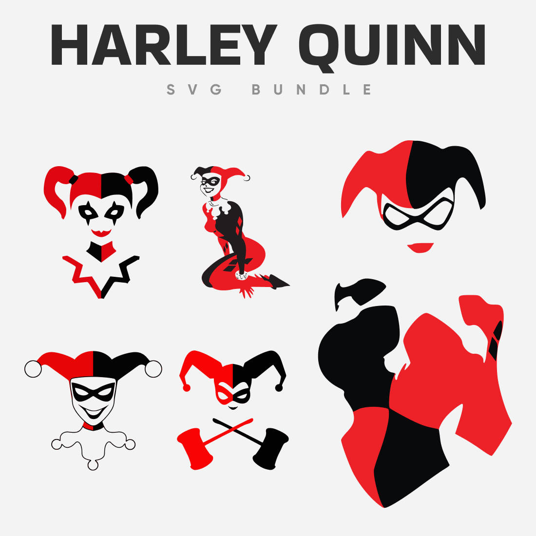 Harley quinn SVG bundle.