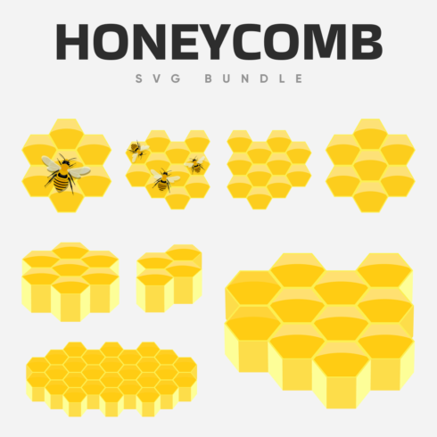 Bunch of honeycombs that are yellow.