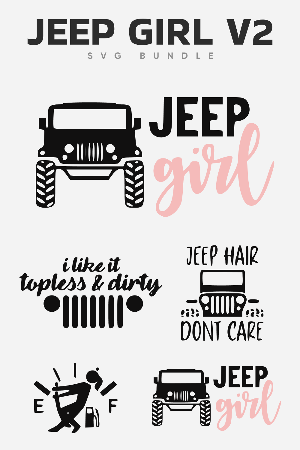 Many Types of Black Girl's Jeep.