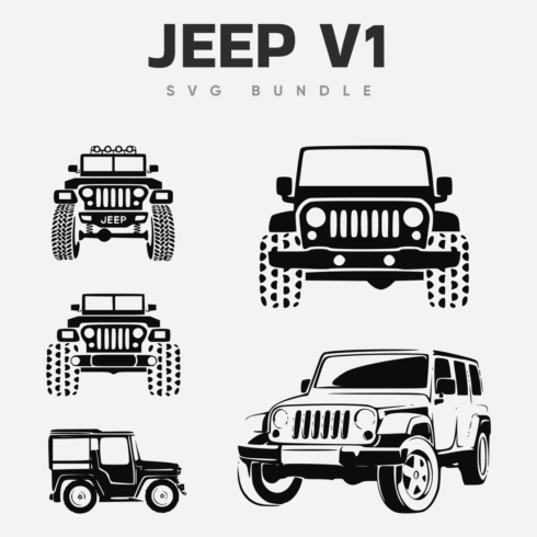 Cool car jeep v1 SVG bundle.