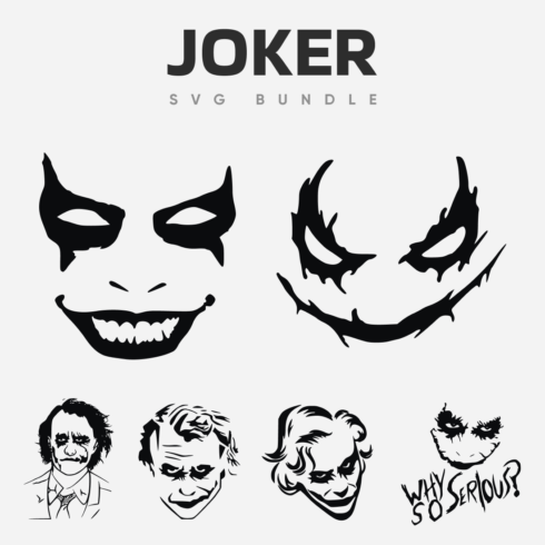 Mask joker SVG bundle.