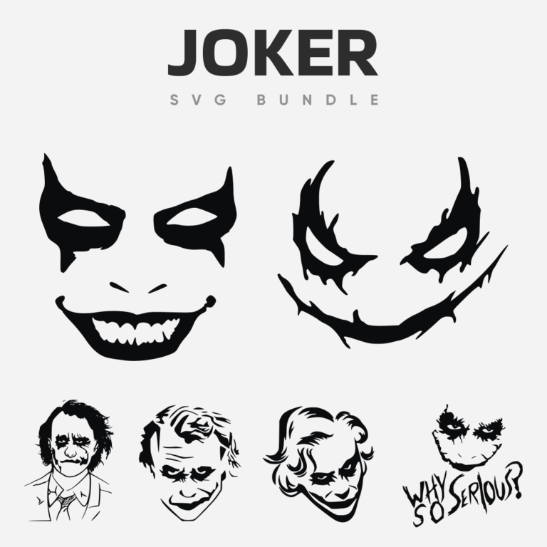 Joker Svg Bundle 8 Files Masterbundles 